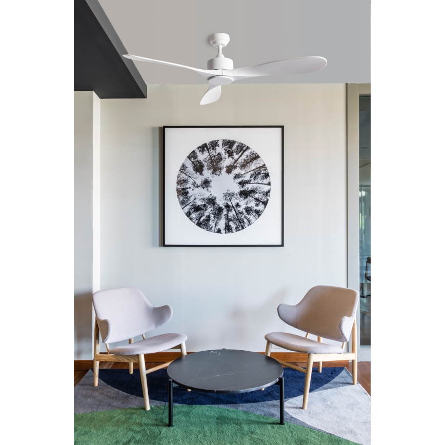 FARO 33750DCWT - Stropní ventilátor LUZON L bílá pr. 132 cm Wi-Fi Tuya + dálkové ovládání