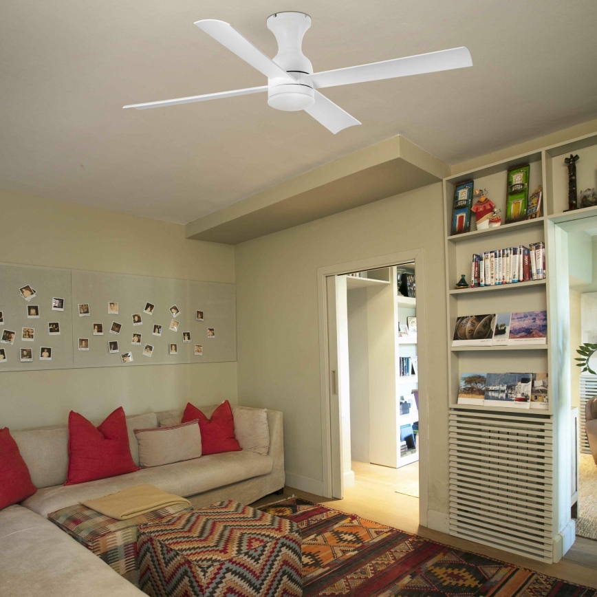 FARO 33756 - LED Stropní ventilátor FRASER LED/16W/230V bílá pr. 120 cm + dálkové ovládání