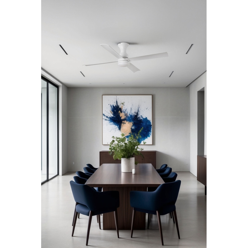 FARO 33756WT - LED Stropní ventilátor FRASER XL LED/16W/230V bílá pr. 120 cm Wi-Fi Tuya + dálkové ovládání