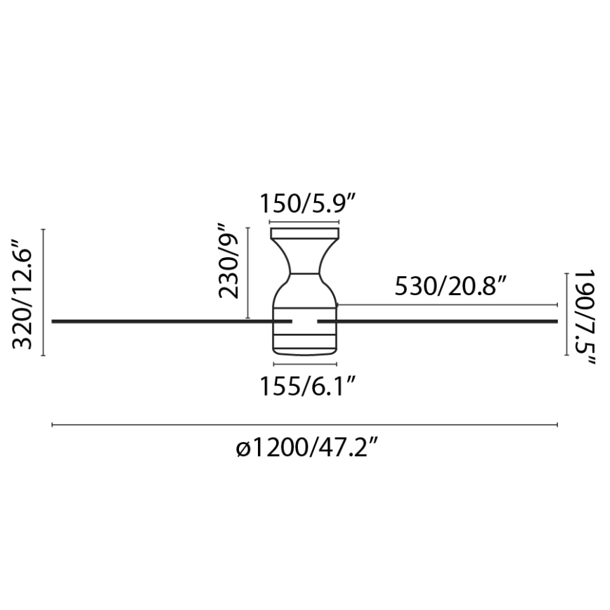 FARO 33756WT - LED Stropní ventilátor FRASER XL LED/16W/230V bílá pr. 120 cm Wi-Fi Tuya + dálkové ovládání