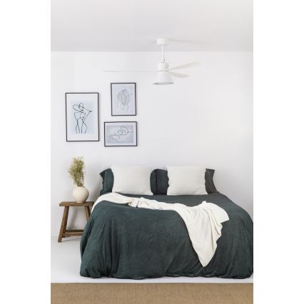 FARO 33760WT-22 - LED Stmívatelný stropní ventilátor AMELIA L CONE LED/20W/230V 2700/3500/5000K bílá pr. 132 cm Wi-Fi Tuya + dálkové ovládání