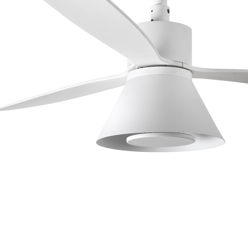 FARO 33760WT-22 - LED Stmívatelný stropní ventilátor AMELIA L CONE LED/20W/230V 2700/3500/5000K bílá pr. 132 cm Wi-Fi Tuya + dálkové ovládání