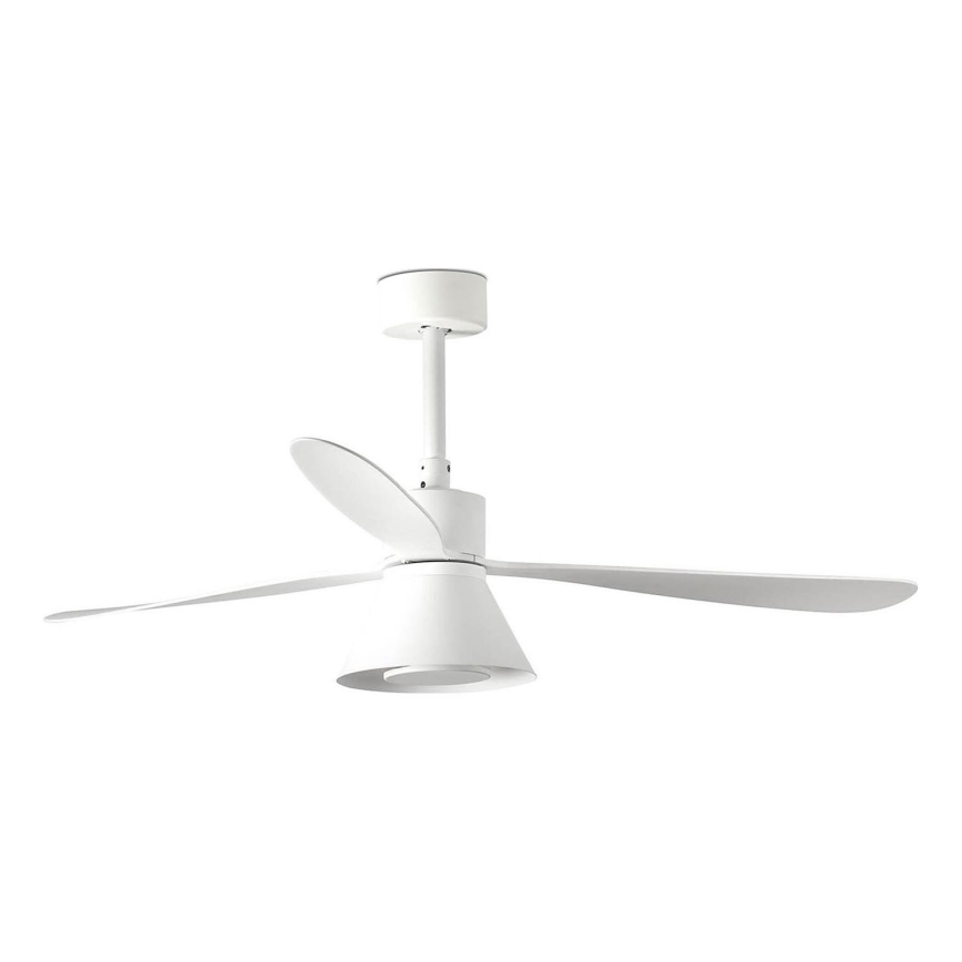FARO 33760WT-22 - LED Stmívatelný stropní ventilátor AMELIA L CONE LED/20W/230V 2700/3500/5000K bílá pr. 132 cm Wi-Fi Tuya + dálkové ovládání