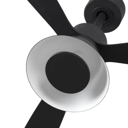 FARO 33761WT-23 - LED Stmívatelný stropní ventilátor AMELIA L CONE LED/20W/230V 2700/3500/5000K černá pr. 132 cm Wi-Fi Tuya + dálkové ovládání