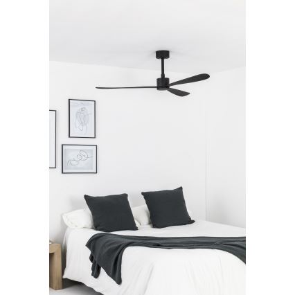 FARO 33761WT - Stropní ventilátor AMELIA L černá pr. 132 cm Wi-Fi Tuya + dálkové ovládání