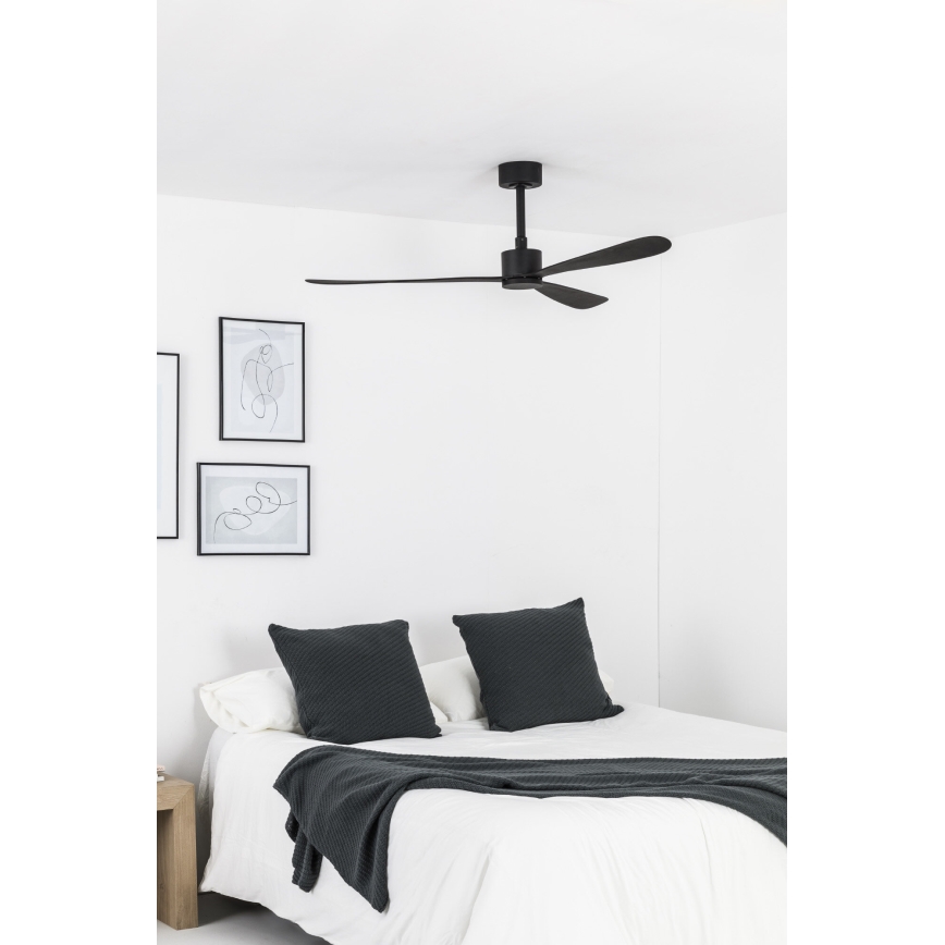 FARO 33761WT - Stropní ventilátor AMELIA L černá pr. 132 cm Wi-Fi Tuya + dálkové ovládání