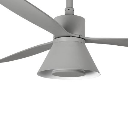FARO 33762WT-24 - LED Stmívatelný stropní ventilátor AMELIA L CONE LED/20W/230V 2700/3500/5000K šedá pr. 132 cm Wi-Fi Tuya + dálkové ovládání