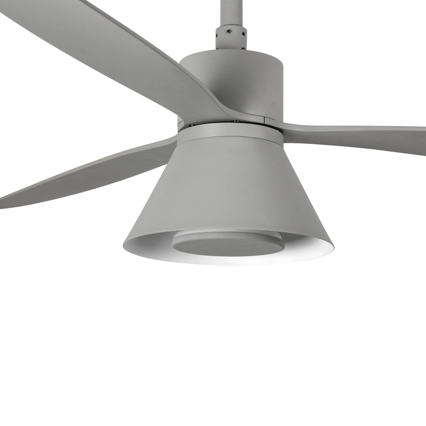 FARO 33762WT-24 - LED Stmívatelný stropní ventilátor AMELIA L CONE LED/20W/230V 2700/3500/5000K šedá pr. 132 cm Wi-Fi Tuya + dálkové ovládání