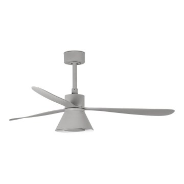 FARO 33762WT-24 - LED Stmívatelný stropní ventilátor AMELIA L CONE LED/20W/230V 2700/3500/5000K šedá pr. 132 cm Wi-Fi Tuya + dálkové ovládání