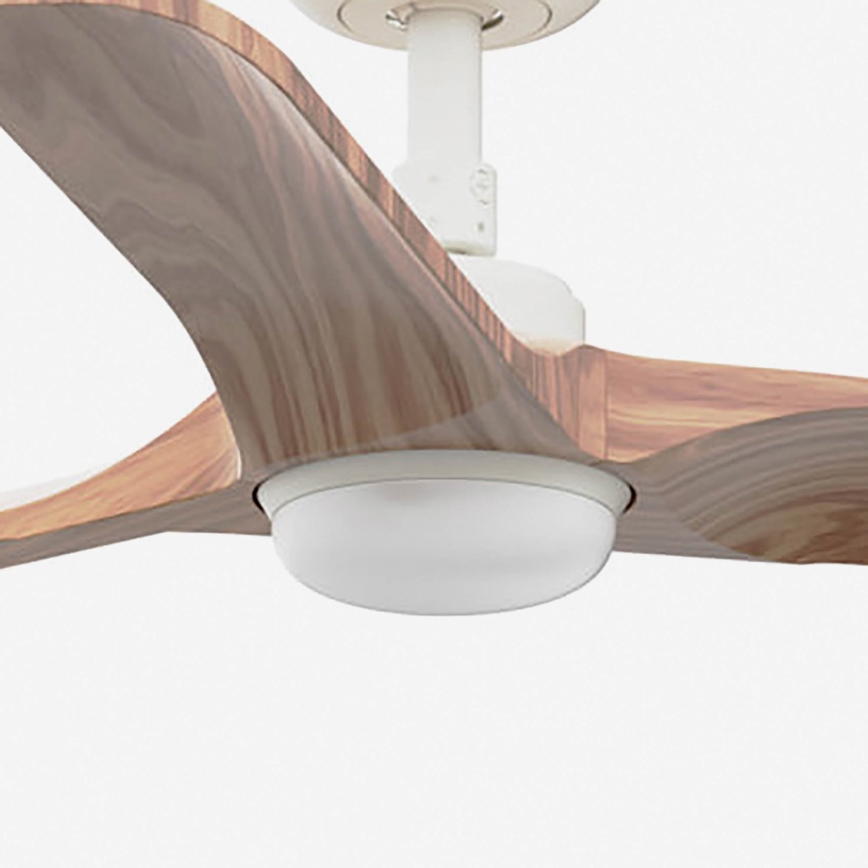 FARO 33805-1TW - LED Stmívatelný stropní ventilátor HEYWOOD S LED/10W/230V 2700/3000/4000K dřevo/bílá pr. 90 cm + dálkové ovládání