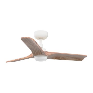 FARO 33805-1TW - LED Stmívatelný stropní ventilátor HEYWOOD S LED/10W/230V 2700/3000/4000K dřevo/bílá pr. 90 cm + dálkové ovládání