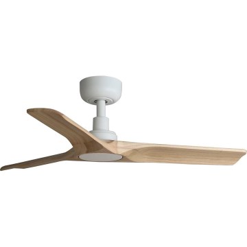 FARO 33805WT - Stropní ventilátor HEYWOOD S dřevo/bílá pr. 90 cm Wi-Fi Tuya + dálkové ovládání