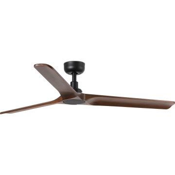 FARO 33809WT - Stropní ventilátor HEYWOOD L dřevo/černá pr. 132 cm Wi-Fi Tuya + dálkové ovládání