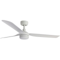 FARO 33814WT-20 - LED Stmívatelný stropní ventilátor PUNT M LED/18W/230V 2700/3000/4000K bílá pr. 132 cm Wi-Fi Tuya + dálkové ovládání