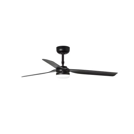 FARO 33815WT-21 - LED Stmívatelný stropní ventilátor PUNT M LED/18W/230V 3000/4200/6500K černá pr. 132 cm Wi-Fi Tuya + dálkové ovládání
