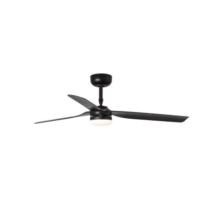 FARO 33815WT-21 - LED Stmívatelný stropní ventilátor PUNT M LED/18W/230V 3000/4200/6500K černá pr. 132 cm Wi-Fi Tuya + dálkové ovládání