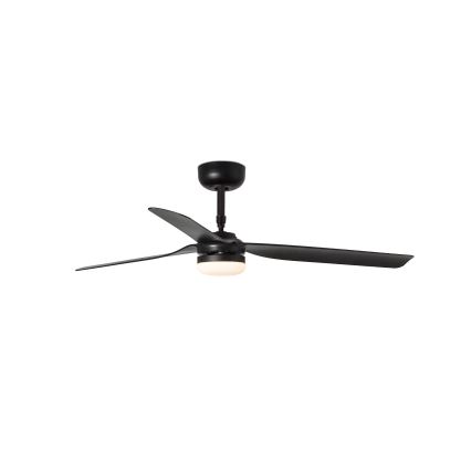 FARO 33815WT-21 - LED Stmívatelný stropní ventilátor PUNT M LED/18W/230V 3000/4200/6500K černá pr. 132 cm Wi-Fi Tuya + dálkové ovládání