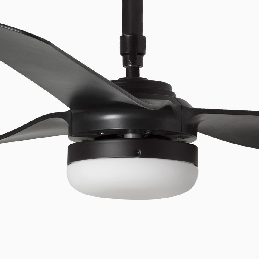 FARO 33815WT-21 - LED Stmívatelný stropní ventilátor PUNT M LED/18W/230V 3000/4200/6500K černá pr. 132 cm Wi-Fi Tuya + dálkové ovládání