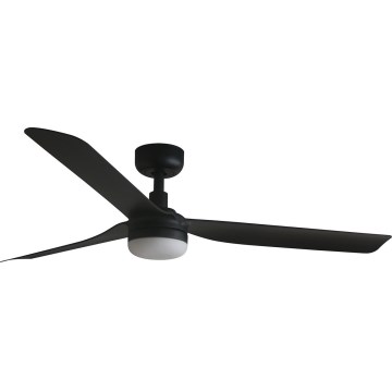 FARO 33815WT-21 - LED Stmívatelný stropní ventilátor PUNT M LED/18W/230V 3000/4200/6500K černá pr. 132 cm Wi-Fi Tuya + dálkové ovládání