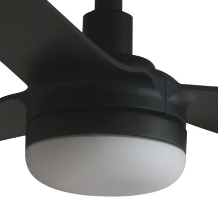 FARO 33815WT1S - LED Stmívatelný stropní ventilátor PUNT M LED/18W/230V 2700/3000/4000K pr. 132 cm černá Wi-Fi Tuya + dálkové ovládání