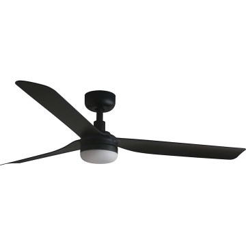 FARO 33815WT1S - LED Stmívatelný stropní ventilátor PUNT M LED/18W/230V 2700/3000/4000K pr. 132 cm černá Wi-Fi Tuya + dálkové ovládání