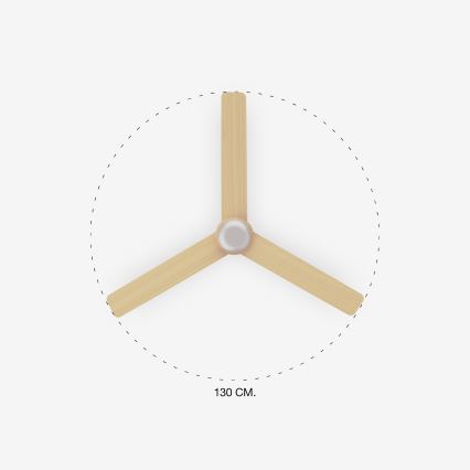 FARO 33816-20 - LED Stropní ventilátor PUNT LED/18W/230V Wi-Fi hnědá/černá + dálkové ovládání