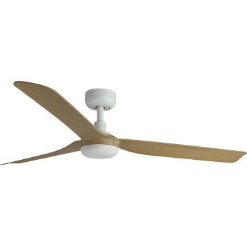 FARO 33816WT - Stropní ventilátor PUNT M hnědá/bílá pr. 132 cm Wi-Fi Tuya + dálkové ovládání