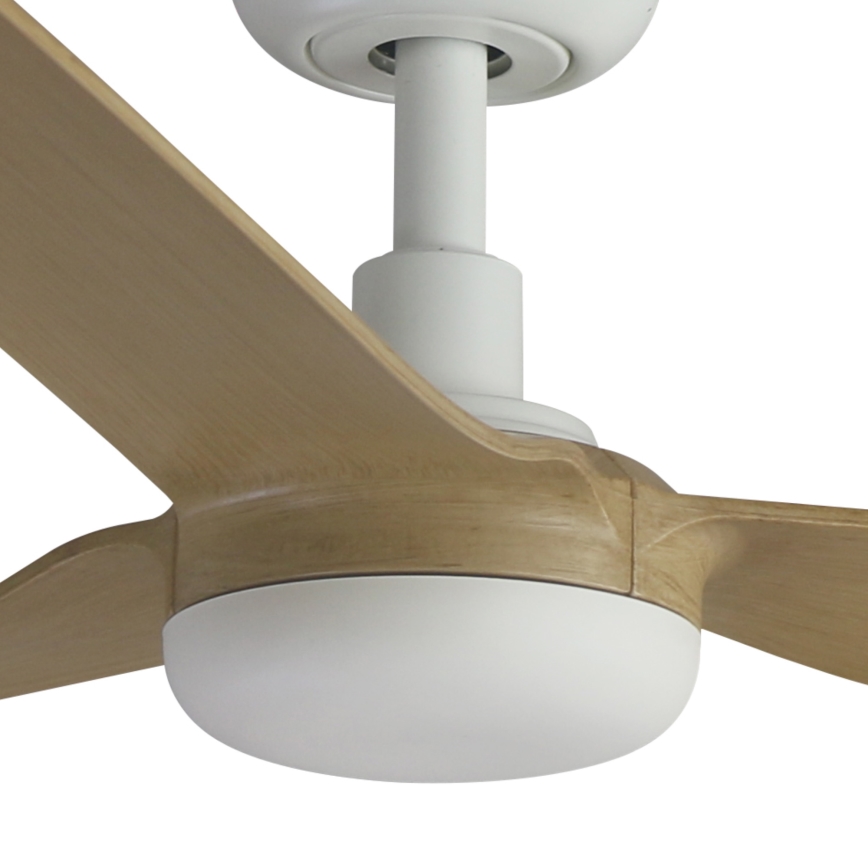 FARO 33816WT - Stropní ventilátor PUNT M hnědá/bílá pr. 132 cm Wi-Fi Tuya + dálkové ovládání