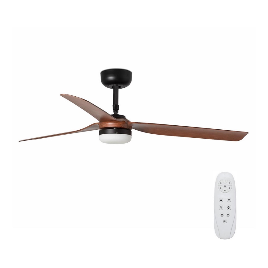 FARO 33817-21 - LED Stropní ventilátor PUNT LED/24W/230V 3000/4000/6500K hnědá/černá + dálkové ovládání