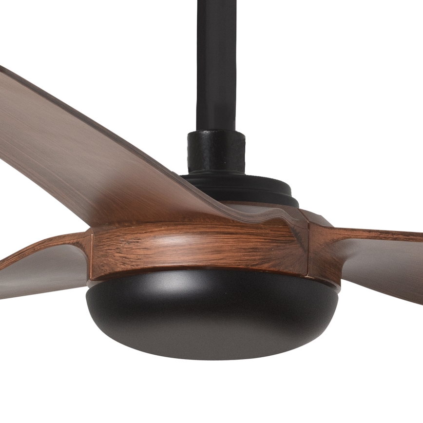FARO 33817WT - Stropní ventilátor PUNT M hnědá/černá pr. 132 cm Wi-Fi Tuya + dálkové ovládání