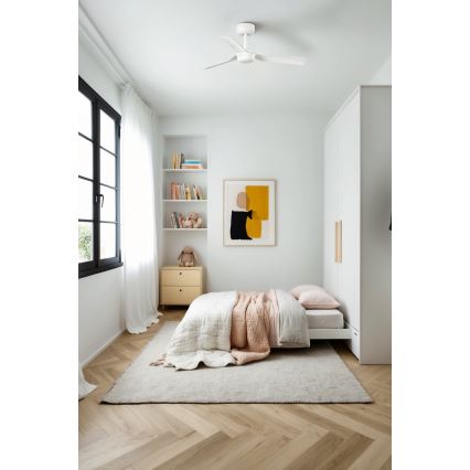 FARO 33820 - Stropní ventilátor MINI PUNT S bílá pr. 90 cm + dálkové ovládání