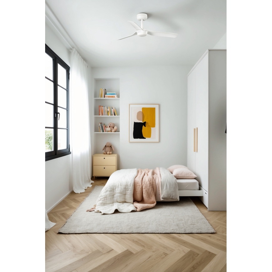FARO 33820 - Stropní ventilátor MINI PUNT S bílá pr. 90 cm + dálkové ovládání