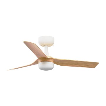 FARO 33821-1TW - LED Stmívatelný stropní ventilátor MINI PUNT S LED/10W 2700/4000/6000K dřevo/bílá pr. 90 cm + dálkové ovládání