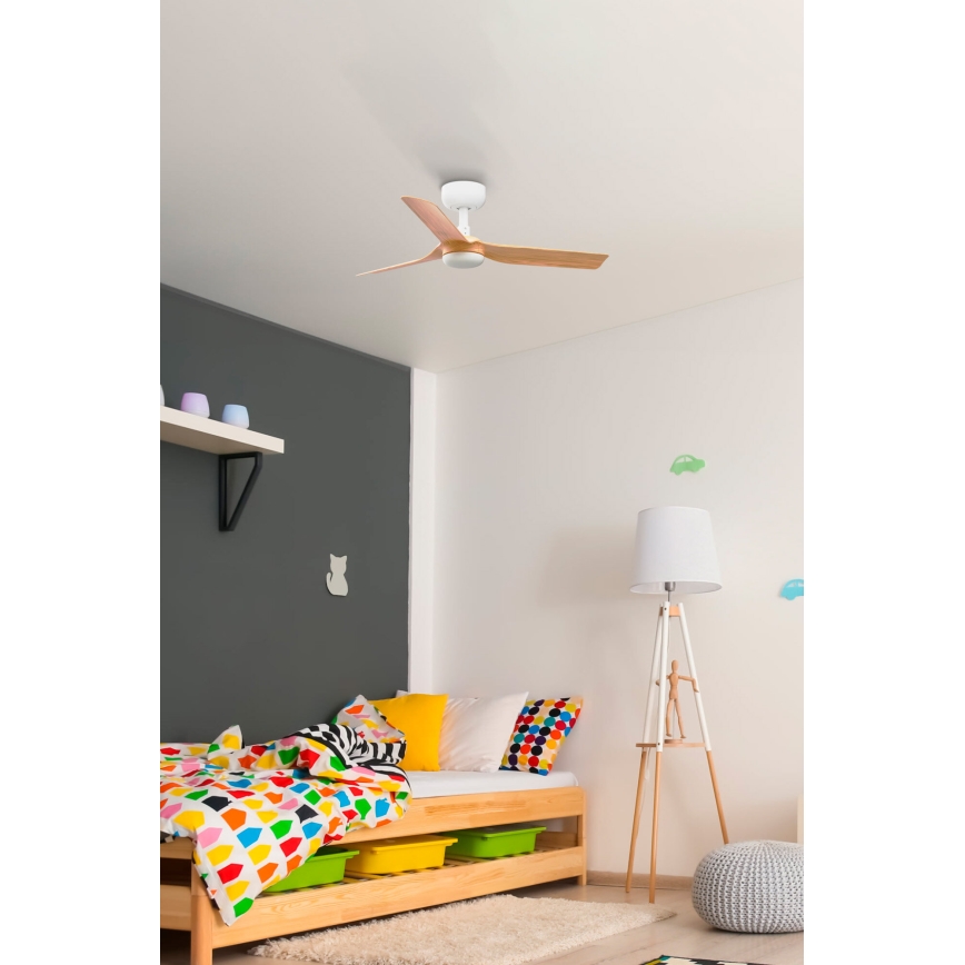 FARO 33821 - Stropní ventilátor MINI PUNT S hnědá/bílá pr. 90 cm + dálkové ovládání