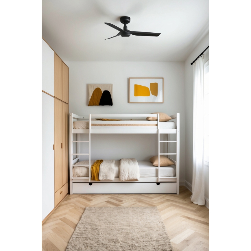 FARO 33822 - Stropní ventilátor MINI PUNT S černá pr. 90 cm + dálkové ovládání