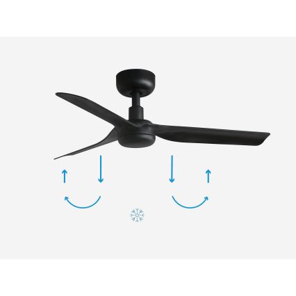 FARO 33822 - Stropní ventilátor MINI PUNT S černá pr. 90 cm + dálkové ovládání