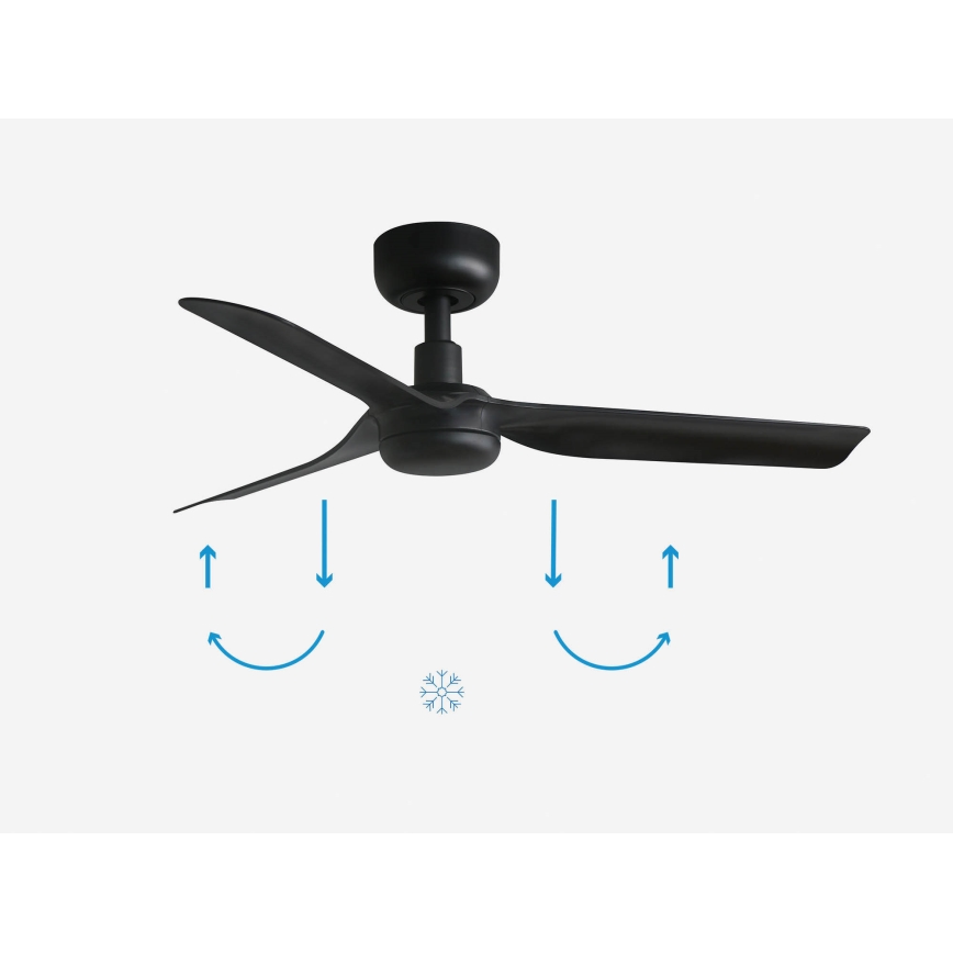 FARO 33822 - Stropní ventilátor MINI PUNT S černá pr. 90 cm + dálkové ovládání