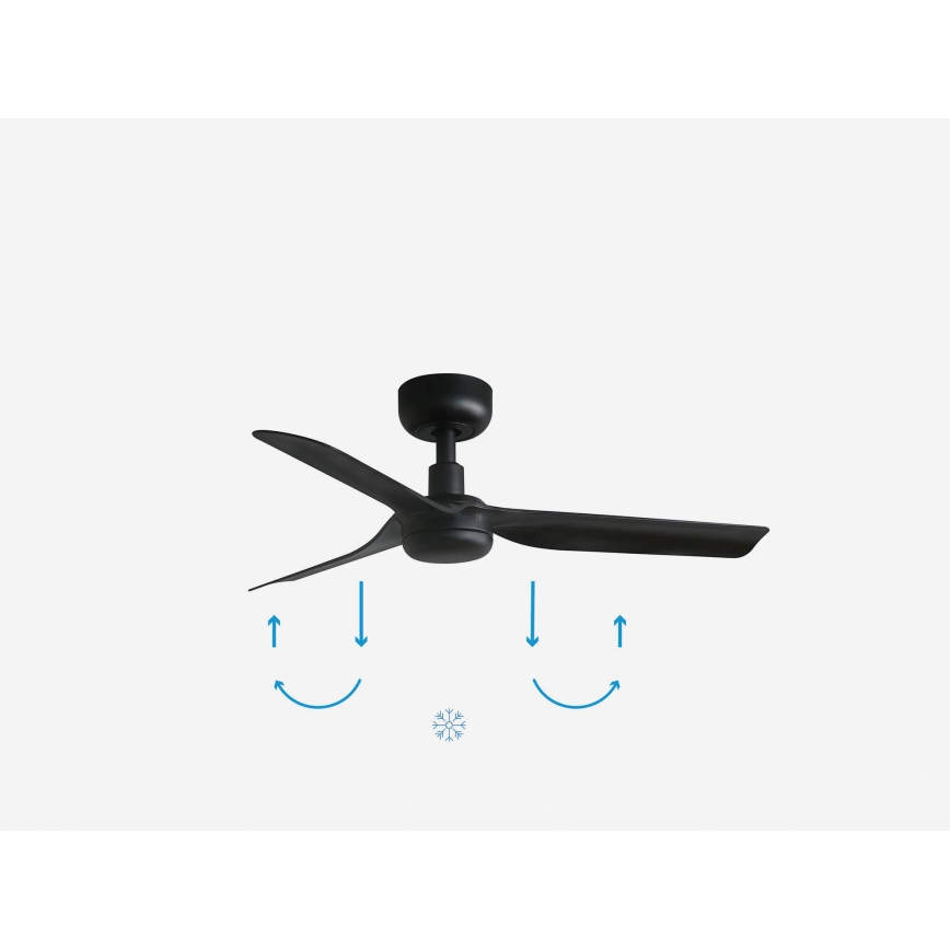 FARO 33822WP - Stropní ventilátor MINI PUNT S černá pr. 90 cm SMART + dálkové ovládání