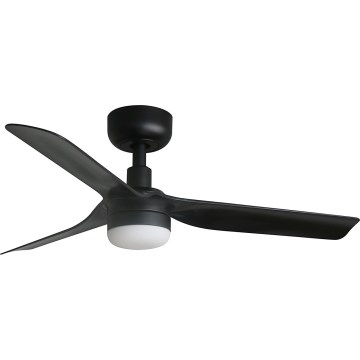 FARO 33822WT-1TW - LED Stmívatelný stropní ventilátor MINI PUNT S LED/10W/230V 2700/4000/6000K černá pr. 90 cm Wi-Fi Tuya + dálkové ovládání