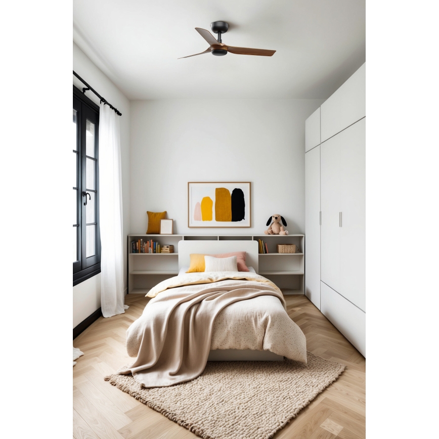 FARO 33823 - Stropní ventilátor MINI PUNT S hnědá/černá pr. 90 cm + dálkové ovládání