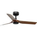 FARO 33823WT - Stropní ventilátor MINI PUNT S hnědá/černá pr. 90 cm Wi-Fi Tuya + dálkové ovládání