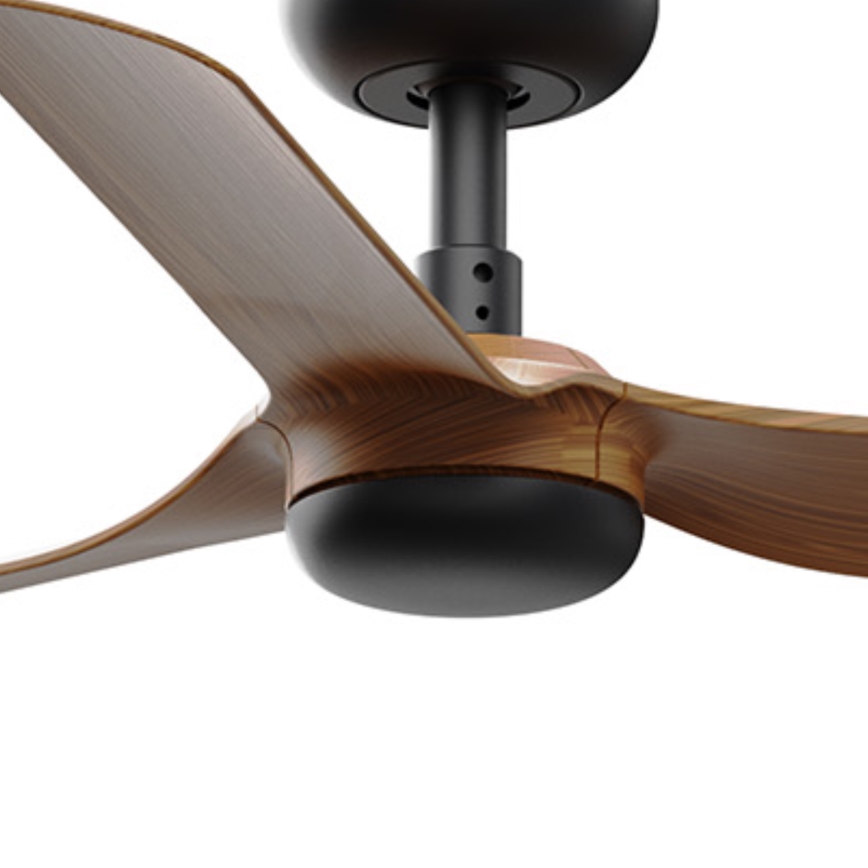 FARO 33823WT - Stropní ventilátor MINI PUNT S hnědá/černá pr. 90 cm Wi-Fi Tuya + dálkové ovládání