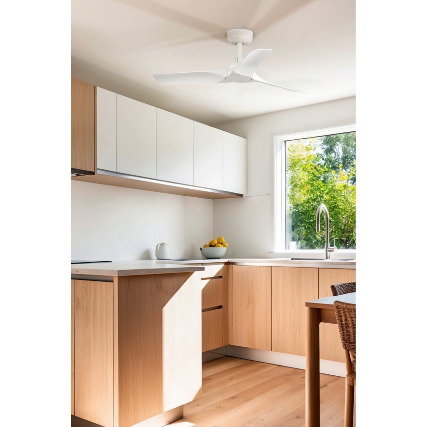 FARO 33824WT - Stropní ventilátor HEY S bílá pr. 90 cm Wi-Fi Tuya + dálkové ovládání