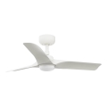 FARO 33824WT1S - LED Stmívatelný stropní ventilátor HEY S LED/10W/230V 2700/3000/4000K pr. 90 cm bílá Wi-Fi Tuya + dálkové ovládání