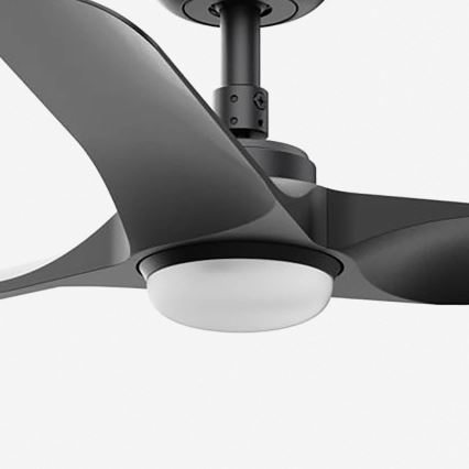 FARO 33825-1TW - LED Stmívatelný stropní ventilátor HEY S LED/10W/230V 2700/3000/4000K černá pr. 90 cm + dálkové ovládání