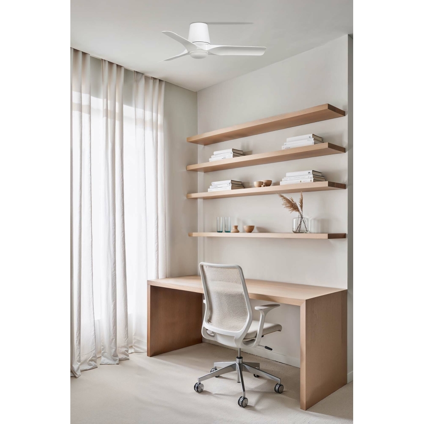 FARO 33826-1TW - LED Stmívatelný stropní ventilátor HEY TUB S LED/10W/230V 2700/4000/6000K bílá pr. 90 cm + dálkové ovládání