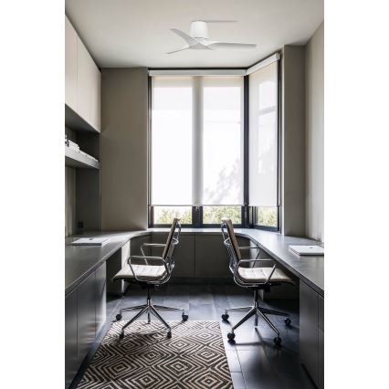 FARO 33826WT - Stropní ventilátor HEY TUB S bílá pr. 90 cm Wi-Fi Tuya + dálkové ovládání
