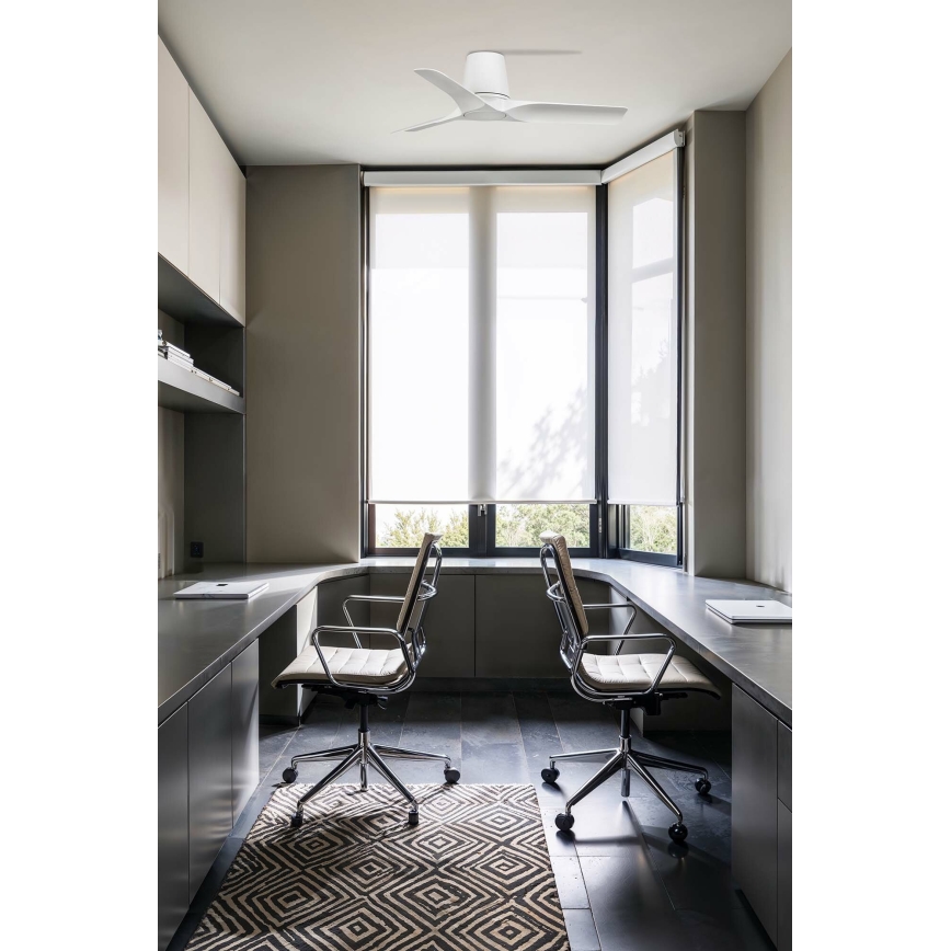 FARO 33826WT - Stropní ventilátor HEY TUB S bílá pr. 90 cm Wi-Fi Tuya + dálkové ovládání