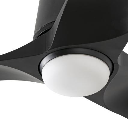 FARO 33827WT1S - LED Stmívatelný stropní ventilátor HEY TUB S LED/10W/230V 2700/3000/4000K pr. 90 cm černá Wi-Fi Tuya + dálkové ovládání