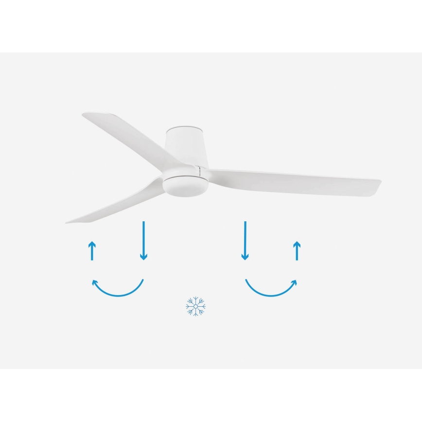 FARO 33828 - Stropní ventilátor PUNT TUB M bílá pr. 130 cm + dálkové ovládání